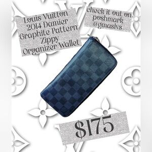 Louis Vuitton
2014 Damier Graphite Pattern Zippy Organizer Wallet